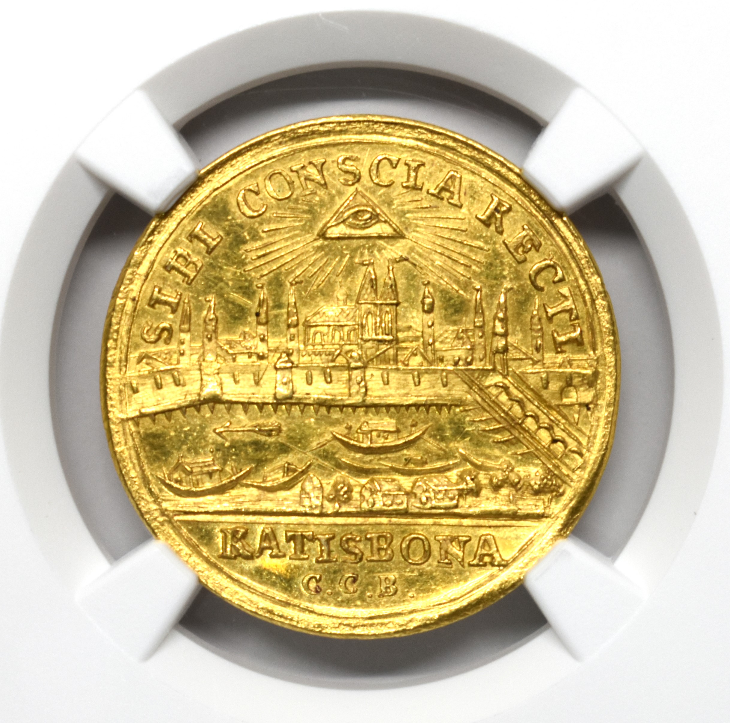 【1/2ターラー銀貨】ドイツ レーゲンスブルク 都市景観 1782年